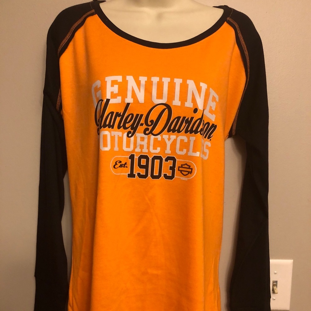 BNWT Harley Davidson Long Sleeve Raglan